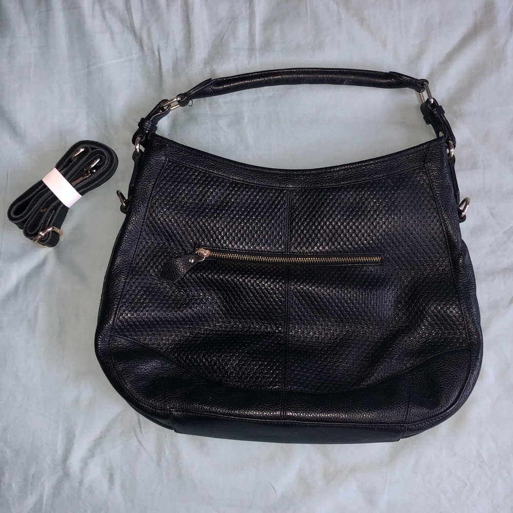 Black leather bag